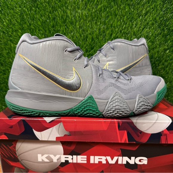 kyrie 4 green and gray